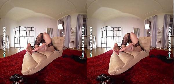 DDFNetwork VR - Nikky Dream Pantyhose beauty in Virtual Reality